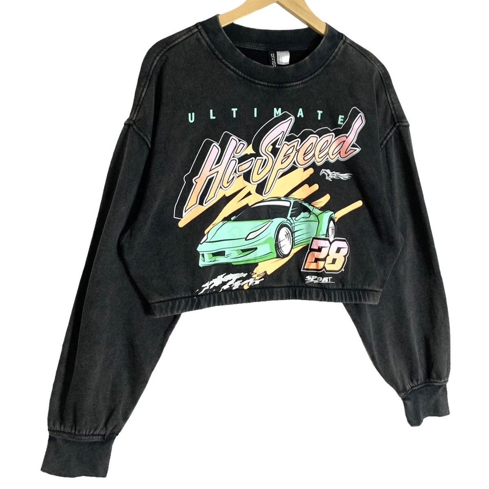Vintage  H&M divided high speed crop sweater